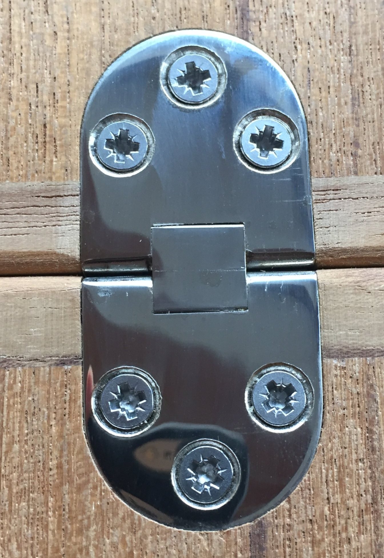 Detail view: Table top hinges