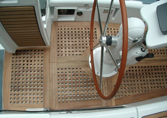 View on a cockpitgrate for Beneteau sailing boat