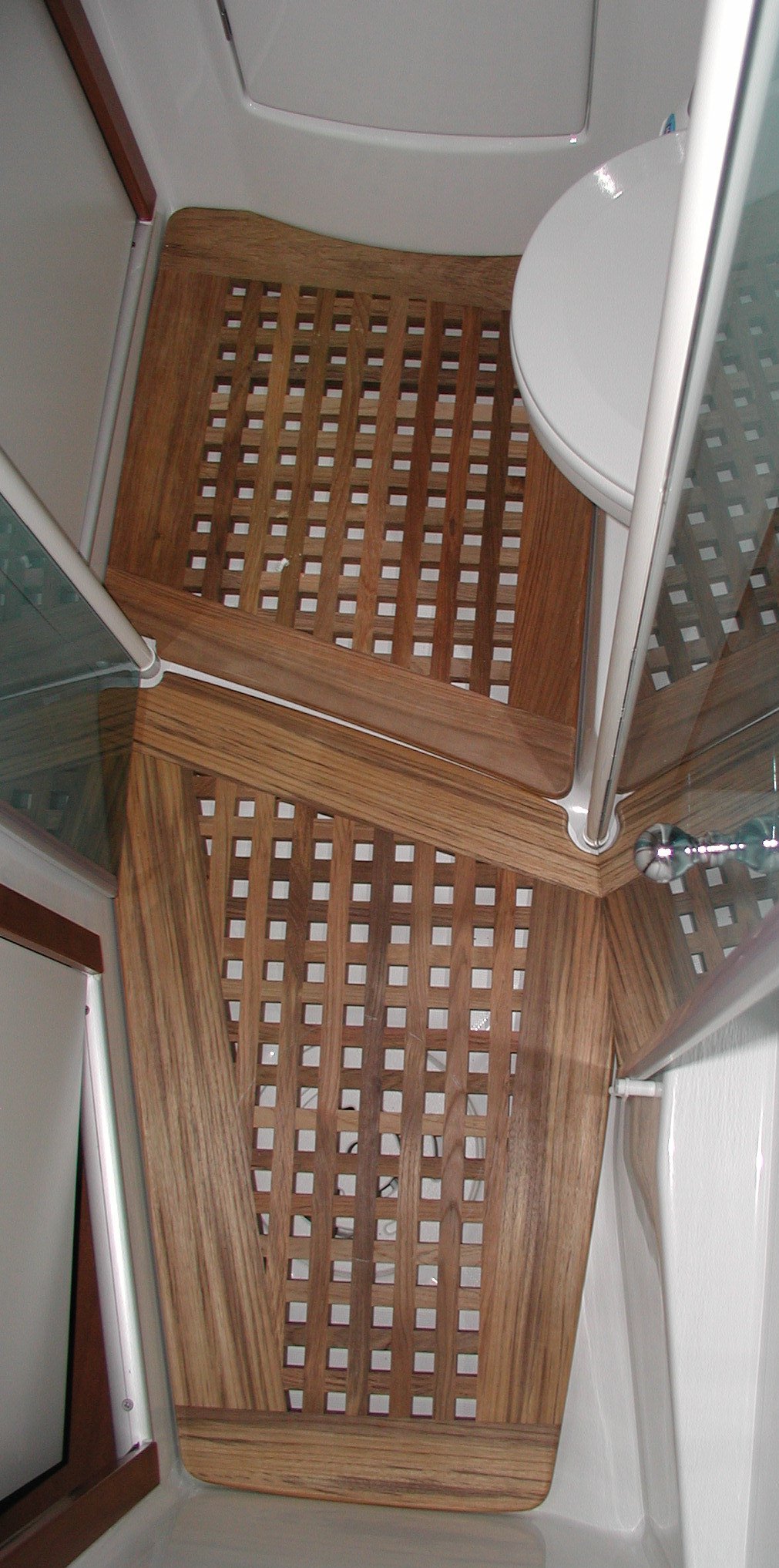 View on a grating for a head, Beneteau sailing yacht