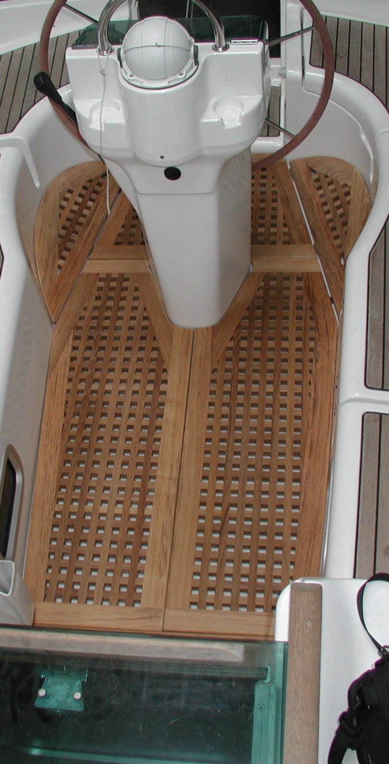 View on a cockpitgrate for Beneteau 331 sailing yacht